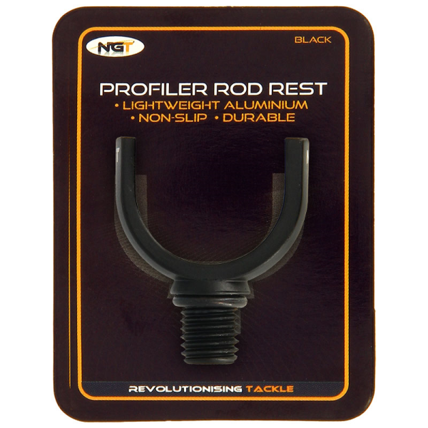 NGT Profiler Rod Rest - Black (25mm) CNC Aluminium